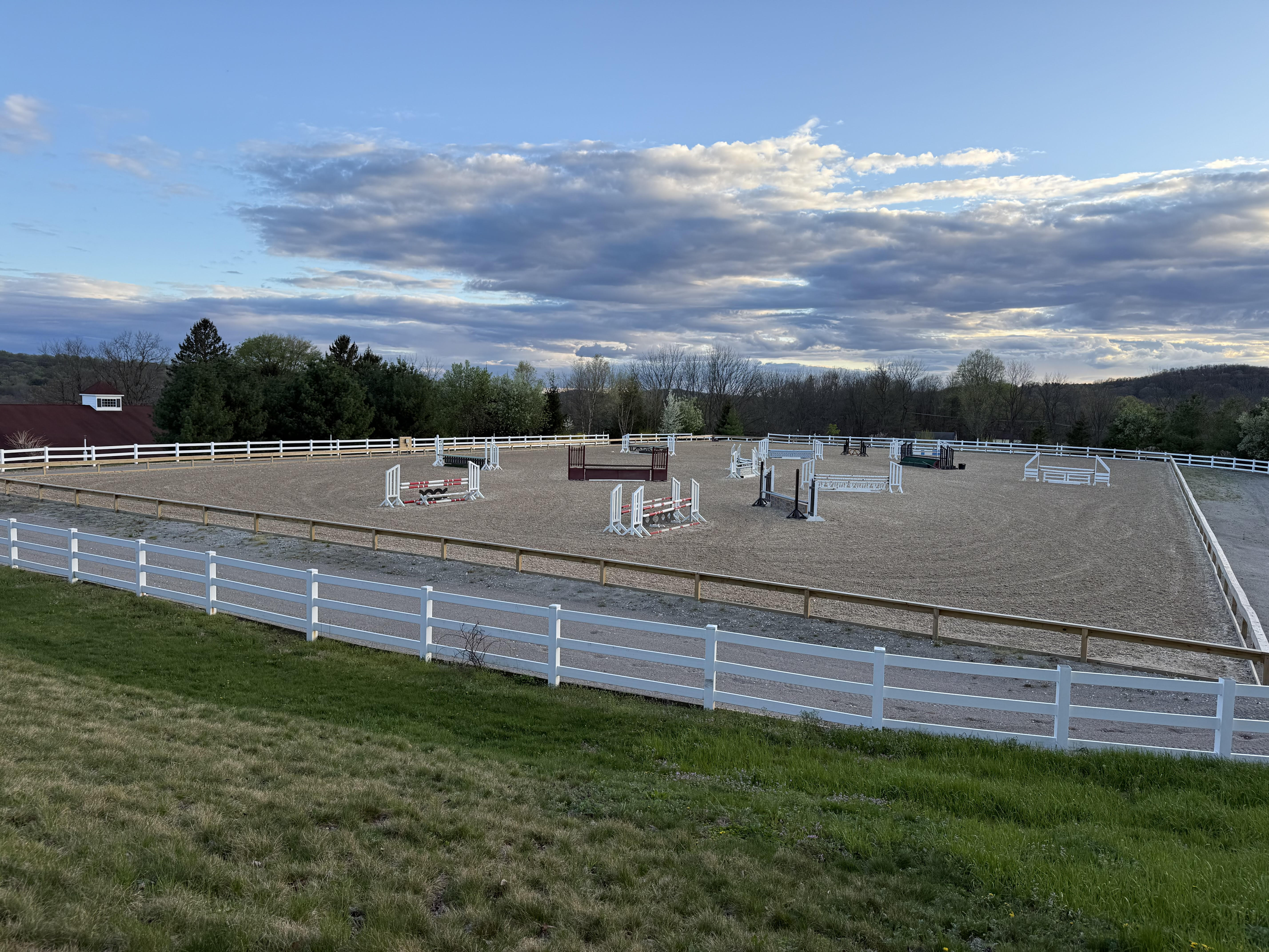 The Ebb and Flow outdoor ring at Glen Eden at sunset